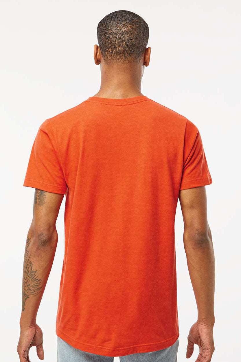 Tultex 202 Mens Fine Jersey Short Sleeve Crewneck T-Shirt Orange Model Back