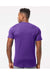 Tultex 202 Mens Fine Jersey Short Sleeve Crewneck T-Shirt Purple Model Back