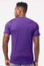 Tultex 202 Mens Fine Jersey Short Sleeve Crewneck T-Shirt Purple Model Back