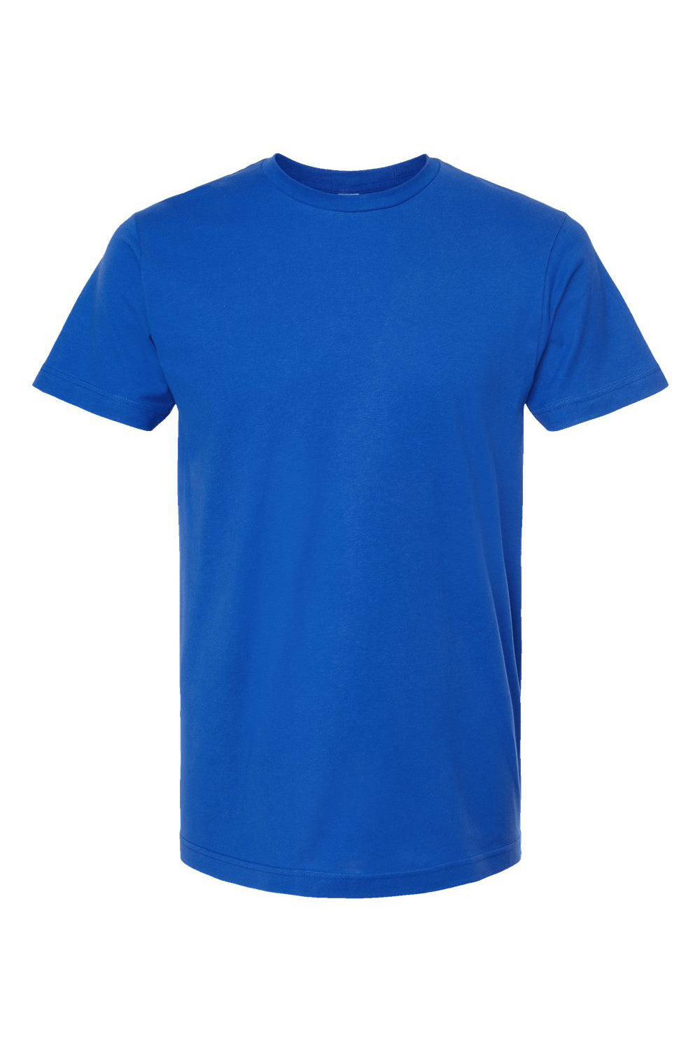 Tultex 202 Mens Fine Jersey Short Sleeve Crewneck T-Shirt Royal Blue Flat Front