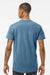 Tultex 202 Mens Fine Jersey Short Sleeve Crewneck T-Shirt Slate Blue Model Back