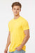 Tultex 202 Mens Fine Jersey Short Sleeve Crewneck T-Shirt Sunshine Yellow Model Side
