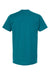 Tultex 202 Mens Fine Jersey Short Sleeve Crewneck T-Shirt Teal Blue Flat Back
