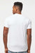 Tultex 202 Mens Fine Jersey Short Sleeve Crewneck T-Shirt White Model Back