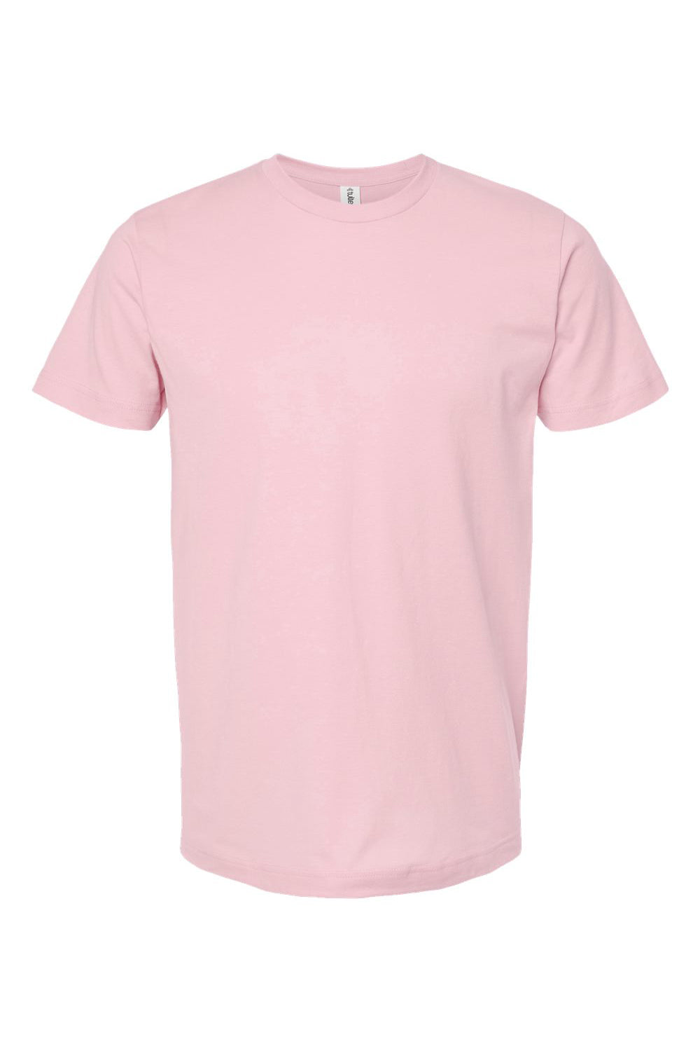 Tultex 202 Mens Fine Jersey Short Sleeve Crewneck T-Shirt Pink Flat Front