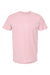Tultex 202 Mens Fine Jersey Short Sleeve Crewneck T-Shirt Pink Flat Front