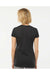 Tultex 244 Womens Poly-Rich Short Sleeve V-Neck T-Shirt Black Model Back