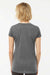 Tultex 244 Womens Poly-Rich Short Sleeve V-Neck T-Shirt Heather Charcoal Grey Model Back