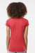 Tultex 244 Womens Poly-Rich Short Sleeve V-Neck T-Shirt Heather Red Model Back