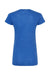 Tultex 244 Womens Poly-Rich Short Sleeve V-Neck T-Shirt Heather Royal Blue Flat Back