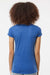 Tultex 244 Womens Poly-Rich Short Sleeve V-Neck T-Shirt Heather Royal Blue Model Back