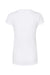 Tultex 244 Womens Poly-Rich Short Sleeve V-Neck T-Shirt White Flat Back