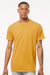 Tultex 541 Mens Premium Short Sleeve Crewneck T-Shirt Heather Antique Gold Model Front