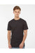 Tultex 541 Mens Premium Short Sleeve Crewneck T-Shirt Black Model Front