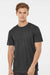 Tultex 541 Mens Premium Short Sleeve Crewneck T-Shirt Heather Black Model Front