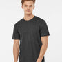 Tultex Mens Premium Short Sleeve Crewneck T-Shirt - Heather Black - NEW