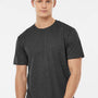Tultex Mens Premium Short Sleeve Crewneck T-Shirt - Heather Black - Closeout