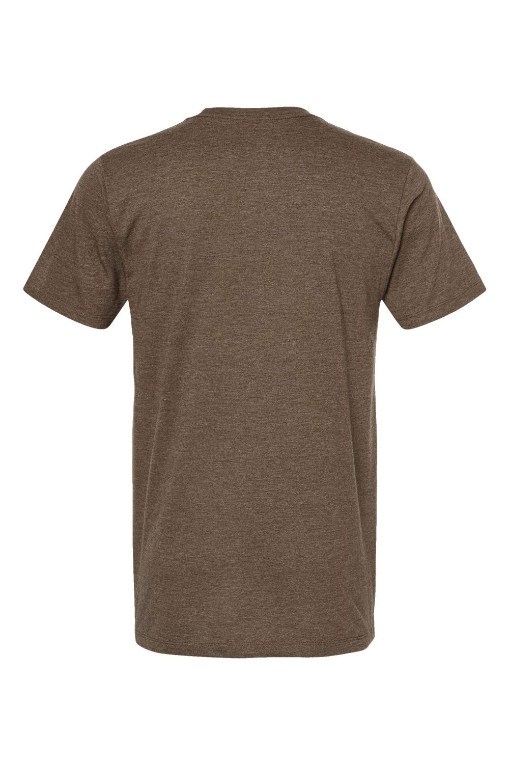 Tultex 541 Mens Premium Short Sleeve Crewneck T-Shirt Heather Brown Flat Back