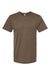 Tultex 541 Mens Premium Short Sleeve Crewneck T-Shirt Heather Brown Flat Front