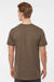 Tultex 541 Mens Premium Short Sleeve Crewneck T-Shirt Heather Brown Model Back