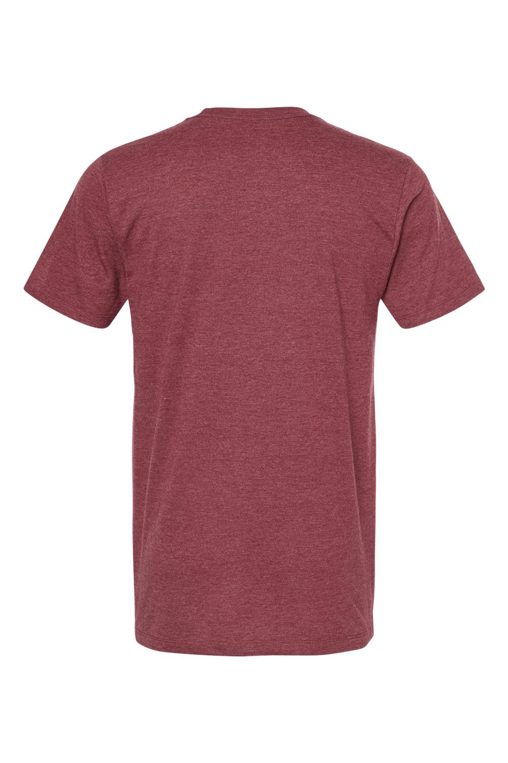 Tultex 541 Mens Premium Short Sleeve Crewneck T-Shirt Heather Burgundy Flat Back
