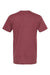 Tultex 541 Mens Premium Short Sleeve Crewneck T-Shirt Heather Burgundy Flat Back