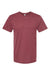 Tultex 541 Mens Premium Short Sleeve Crewneck T-Shirt Heather Burgundy Flat Front