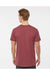 Tultex 541 Mens Premium Short Sleeve Crewneck T-Shirt Heather Burgundy Model Back