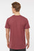 Tultex 541 Mens Premium Short Sleeve Crewneck T-Shirt Heather Burgundy Model Back
