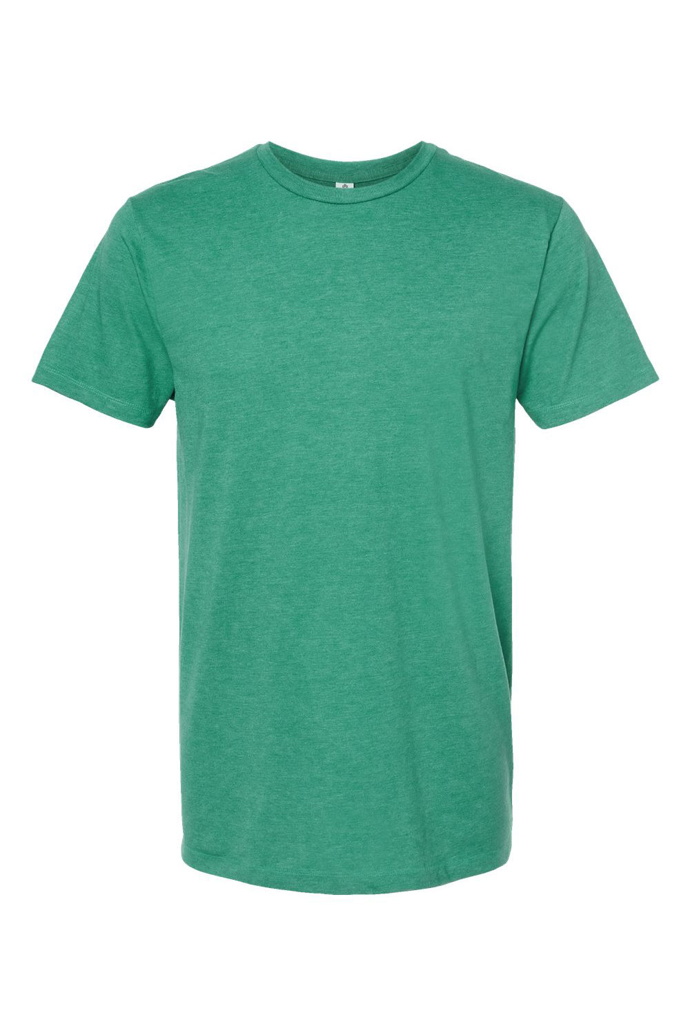 Tultex 541 Mens Premium Short Sleeve Crewneck T-Shirt Heather Kelly Green Flat Front