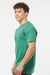 Tultex 541 Mens Premium Short Sleeve Crewneck T-Shirt Heather Kelly Green Model Side