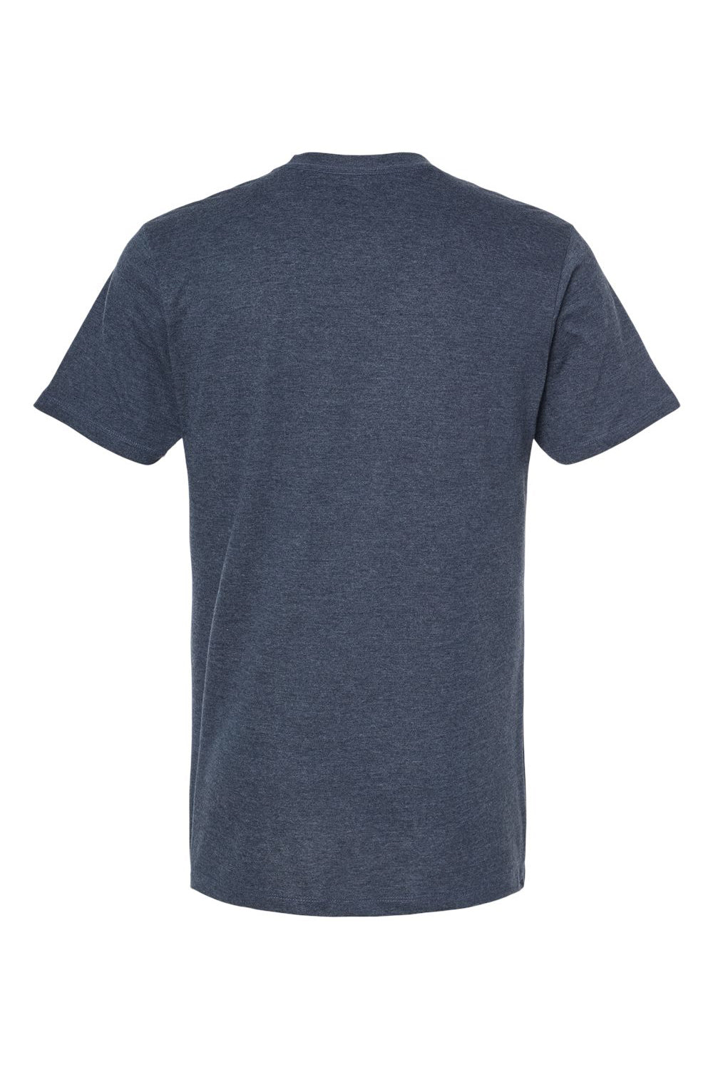 Tultex 541 Mens Premium Short Sleeve Crewneck T-Shirt Heather Navy Blue Flat Back
