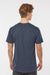 Tultex 541 Mens Premium Short Sleeve Crewneck T-Shirt Heather Navy Blue Model Back