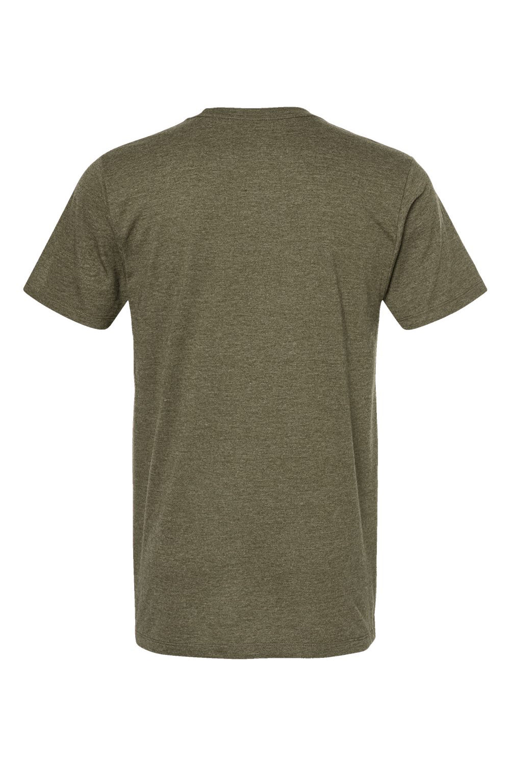 Tultex 541 Mens Premium Short Sleeve Crewneck T-Shirt Heather Olive Green Flat Back