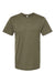 Tultex 541 Mens Premium Short Sleeve Crewneck T-Shirt Heather Olive Green Flat Front