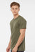 Tultex 541 Mens Premium Short Sleeve Crewneck T-Shirt Heather Olive Green Model Side