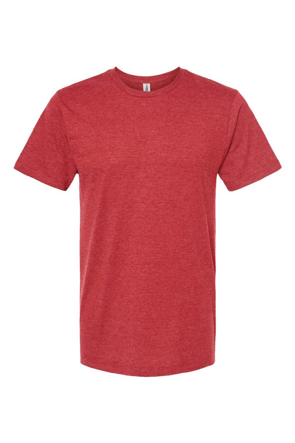 Tultex 541 Mens Premium Short Sleeve Crewneck T-Shirt Heather Red Flat Front