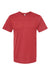 Tultex 541 Mens Premium Short Sleeve Crewneck T-Shirt Heather Red Flat Front