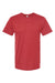 Tultex 541 Mens Premium Short Sleeve Crewneck T-Shirt Heather Red Flat Front