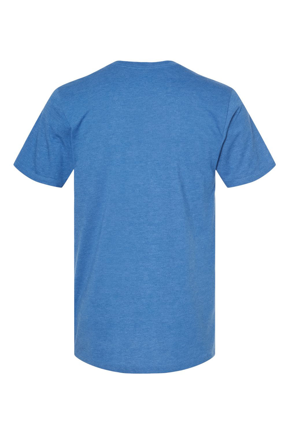 Tultex 541 Mens Premium Short Sleeve Crewneck T-Shirt Heather Royal Blue Flat Back