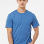 Tultex Mens Premium Short Sleeve Crewneck T-Shirt - Heather Royal Blue - Closeout