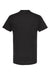 Tultex 207 Mens Poly-Rich Short Sleeve V-Neck T-Shirt Black Flat Back