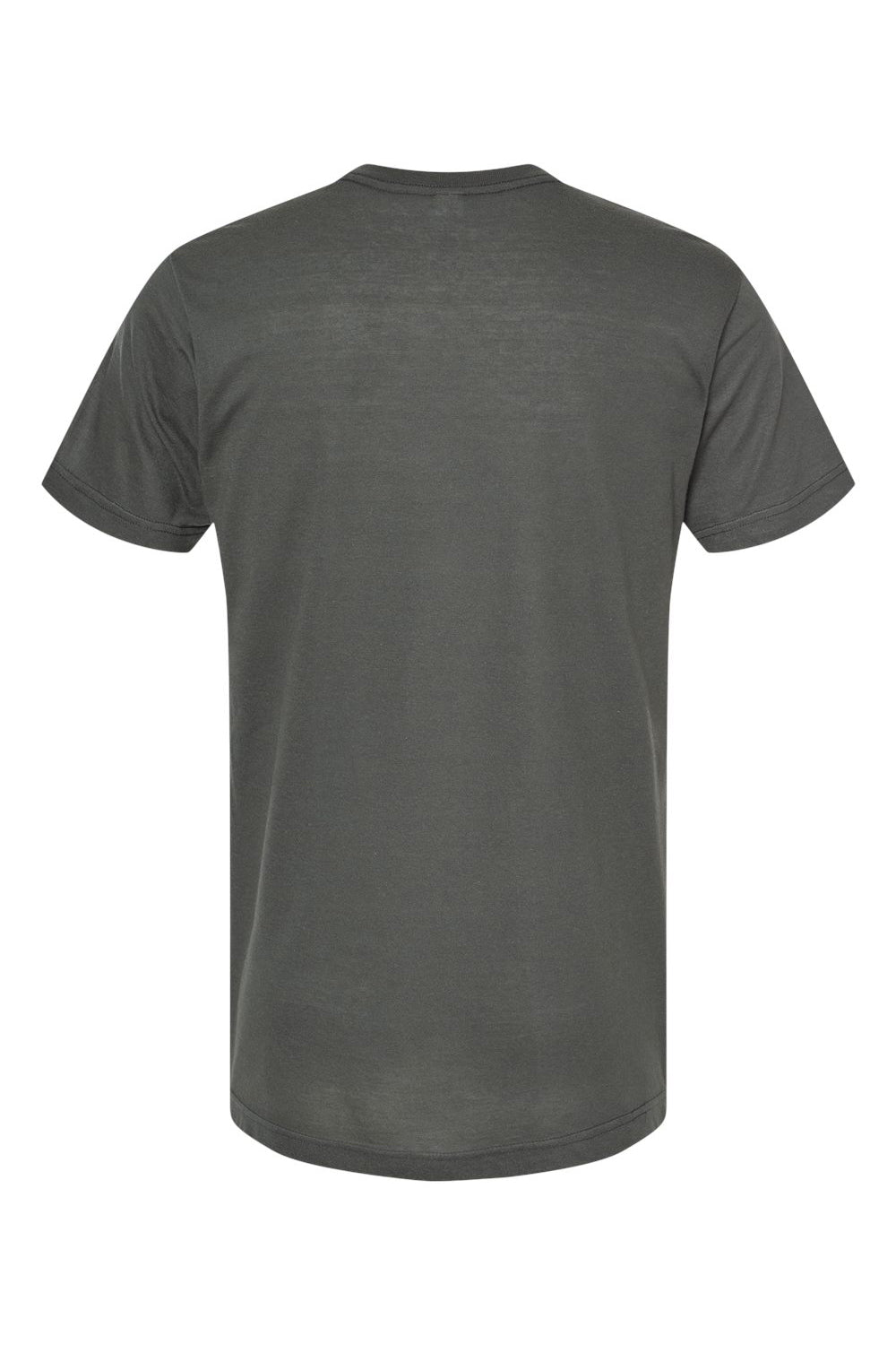 Tultex 207 Mens Poly-Rich Short Sleeve V-Neck T-Shirt Charcoal Grey Flat Back
