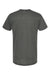 Tultex 207 Mens Poly-Rich Short Sleeve V-Neck T-Shirt Charcoal Grey Flat Back