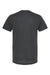 Tultex 207 Mens Poly-Rich Short Sleeve V-Neck T-Shirt Heather Charcoal Grey Flat Back