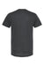 Tultex 207 Mens Poly-Rich Short Sleeve V-Neck T-Shirt Heather Charcoal Grey Flat Back