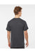 Tultex 207 Mens Poly-Rich Short Sleeve V-Neck T-Shirt Heather Charcoal Grey Model Back