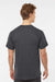 Tultex 207 Mens Poly-Rich Short Sleeve V-Neck T-Shirt Heather Charcoal Grey Model Back