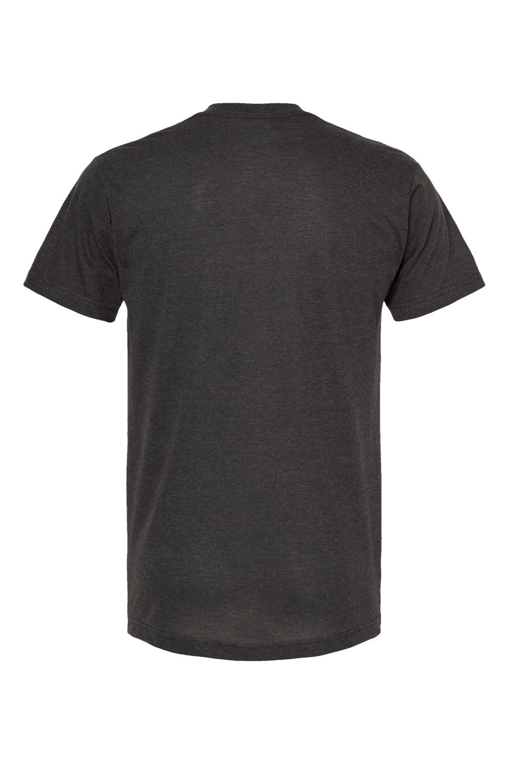 Tultex 207 Mens Poly-Rich Short Sleeve V-Neck T-Shirt Heather Graphite Grey Flat Back