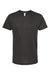 Tultex 207 Mens Poly-Rich Short Sleeve V-Neck T-Shirt Heather Graphite Grey Flat Front